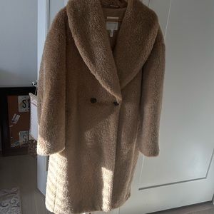 Avec Les Filles Faux Fur Teddy Coat, lined, worn once or twice; XL